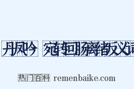 丹凤吟·宛转回肠离绪反义词是什么意思的图片